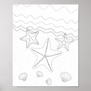 Starfish Erwachsenenfarbposter Poster