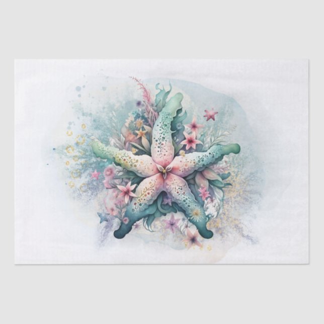 Starfish Floral Seidenpapier (Vorderseite)