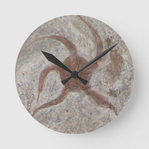 Starfish Fossil Wall clock Runde Wanduhr
