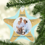 Starfish Foto Beach Ornament<br><div class="desc">Dieses Strandstar-Ornament mit eigenem Foto und Namen ist für jeden etwas dabei. *Wenn Sie Hilfe bei diesem Design oder den passenden Produkten benötigen, kontaktieren Sie mich bitte über Zazzle.</div>