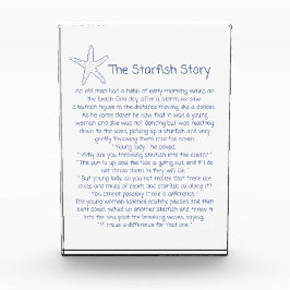 Starfish Gedicht, die Starfish Geschichte, Foster  Fotoblock