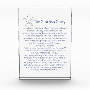 Starfish Gedicht, die Starfish Geschichte, Foster Fotoblock