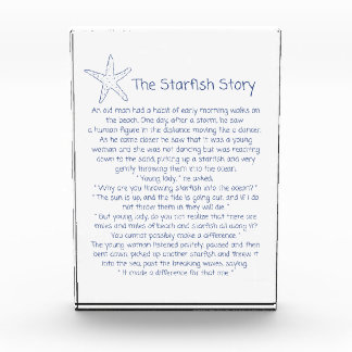 Starfish Gedicht, die Starfish Geschichte, Foster Fotoblock