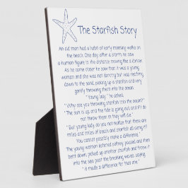 Starfish Gedicht, die Starfish Geschichte, Foster  Fotoplatte