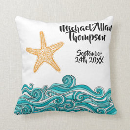 Starfish-Geschichten-Adoptions-personalisiertes Kissen