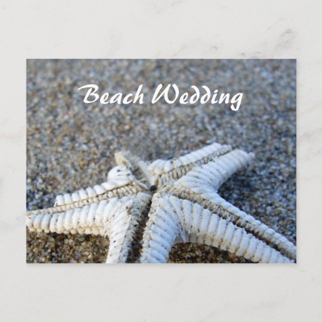 Starfish Hochzeitskarte Postkarte (Vorderseite)