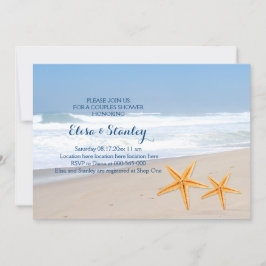 Starfish Hochzeitspaare am Strand Dusche Einladung