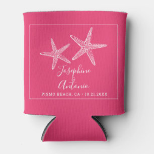Starfish Hot Pink Beach Hochzeitsgöttin kann kühle Dosenkühler