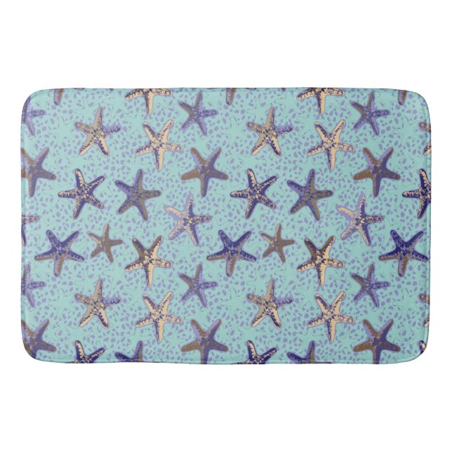 Starfish im Sand Badematte (Vorderseite)
