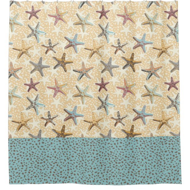 Starfish im Sandduschvorhang Duschvorhang (Vorderseite)