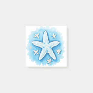 Starfish in Blau Post-it Klebezettel