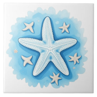 Starfish in Blue Fliese
