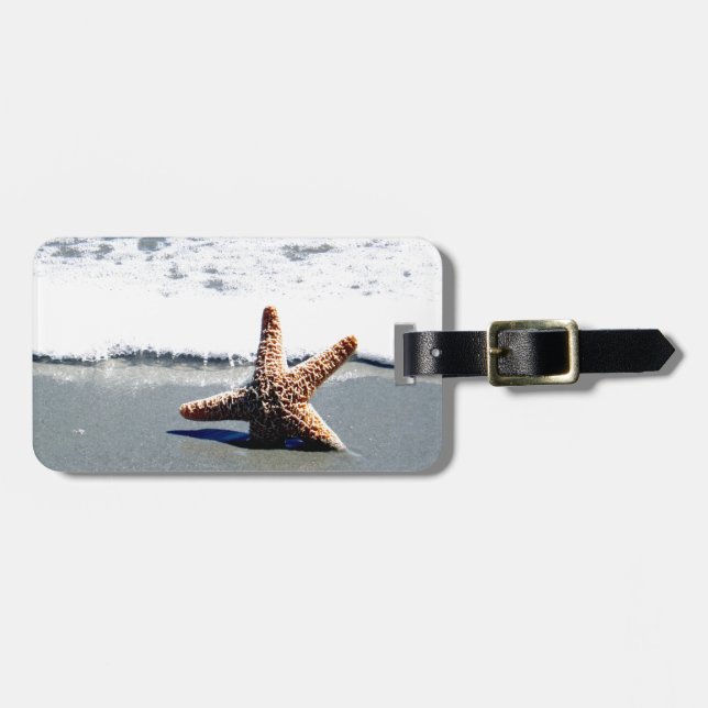 Starfish in der Brandung Gepäckanhänger (Vorderseite horizontal)