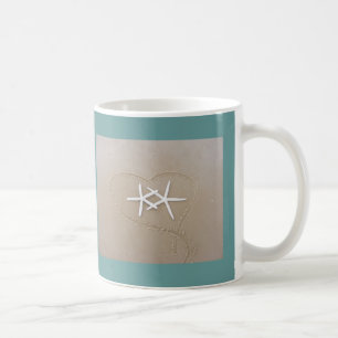 Starfish in der Herz-Kaffee-Tasse Kaffeetasse