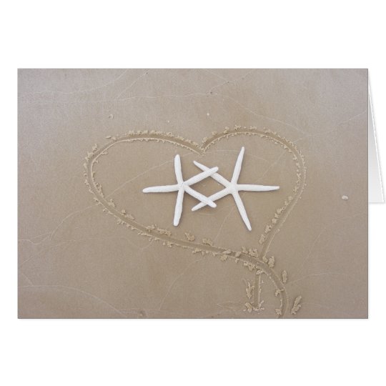 Starfish in der Herz-Karte Karte