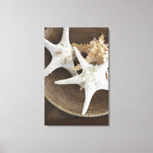 Starfish in einem Korb Leinwanddruck