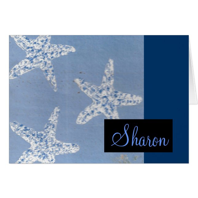Starfish kardieren mit Namen (Vorderseite (Horizontal))