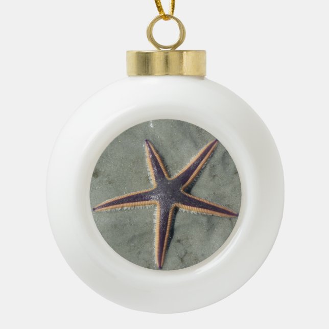 Starfish Keramik Kugel-Ornament (Vorderseite)