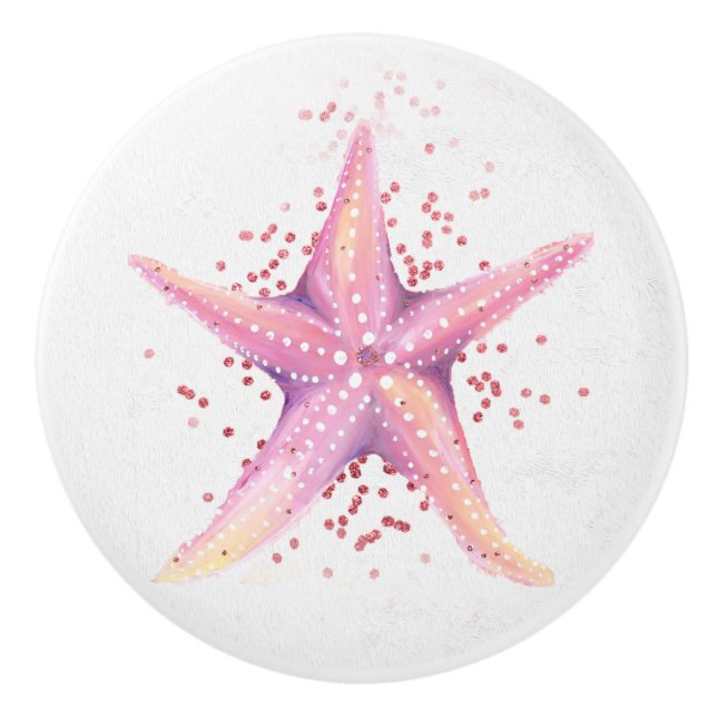 Starfish Knoblauch für Dresser oder Nachtständer Keramikknauf (Vorderseite)