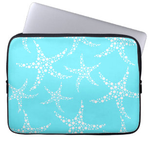 Starfish kopieren im Türkis und im Weiß Laptopschutzhülle