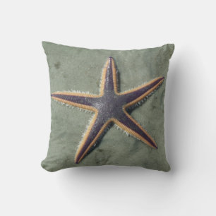 Starfish Lila Seestern am Strand Kissen