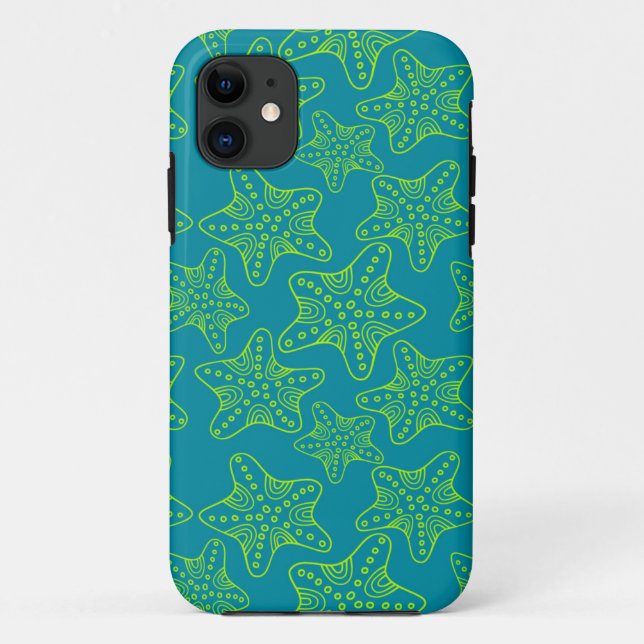 Starfish-Mengen-Muster Case-Mate iPhone Hülle (Rückseite)