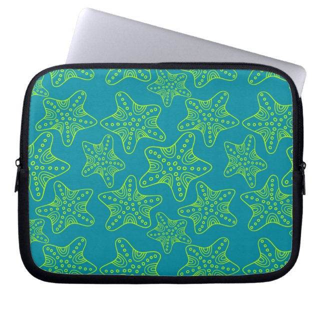 Starfish-Mengen-Muster Laptopschutzhülle (Vorderseite)