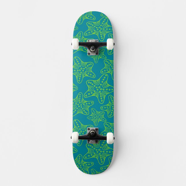 Starfish-Mengen-Muster Skateboard (Vorderseite)