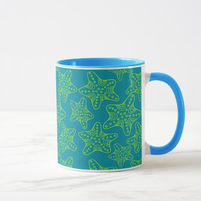 Starfish-Mengen-Muster Tasse (Rechts)