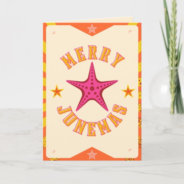 Starfish Merry Junemas Card Karte (Vorderseite)