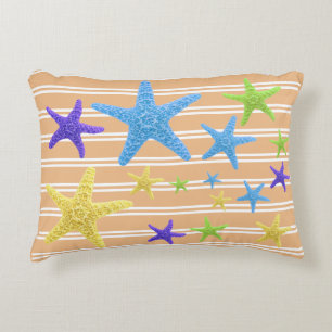 Starfish mit veränderbarer Hintergrund-Farbe Dekokissen