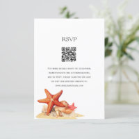 Starfish Muscheln Beachvolleyball RSVP Karte
