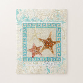 Starfish Muscheln Griechischer Musterstrand