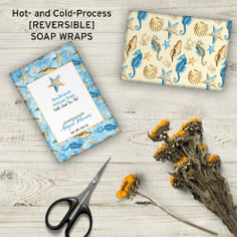 🐚 Starfish Muscheln Ivory & Blue Soap Wrap