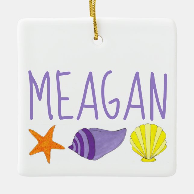 Starfish Muscheln Seashore Beach House Urlaub Keramikornament (Vorderseite)