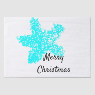 Starfish Muster Aquamarin Aqua White Frohe Weihnac Seidenpapier