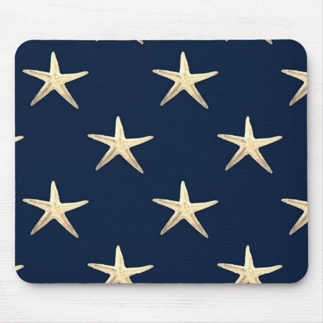 Starfish Muster auf festem Hintergrund Mousepad (Vorne)