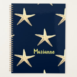 Starfish Muster auf festem Hintergrund Planer