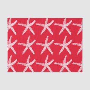 Starfish Muster Beach Weihnachten Rotes Weiß 2020 Seidenpapier