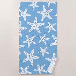Starfish Muster Blau Strandtuch