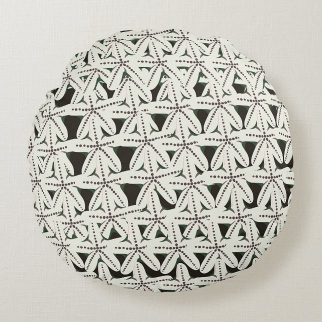 Starfish Muster Rundes Kissen (Vorderseite)