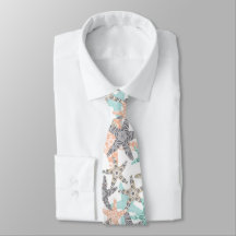 Starfish Nahtlose Wiederholung Muster Neck Tie