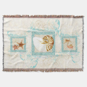 Starfish Nautilus Conch Muscheln Griechischer Schl Decke
