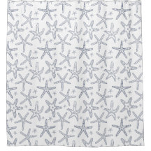 Starfish Navy Blue and White Coastal Beach Muster