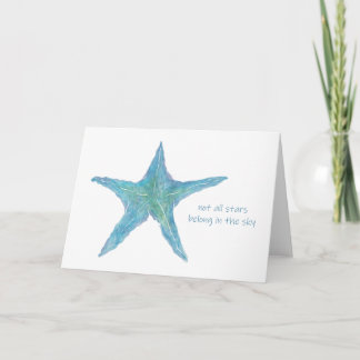 Starfish - Nicht alle Sterne Grußkarte Karte