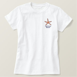 Starfish Orange Personalisiert Beach Besticktes T-Shirt