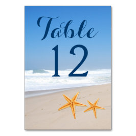 Starfish Paar moderne Hochzeit am Strand Tischnumm Tischnummer