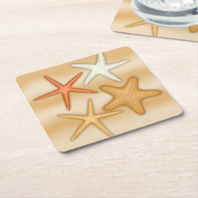 Starfish Paper-Untersetzer Rechteckiger Pappuntersetzer (angewinkelt)