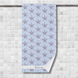 Starfish Pattern Beach House Individuelle Name Badehandtuch