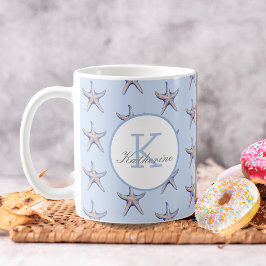 Starfish Pattern Beach Marine Individuelle Name Kaffeetasse